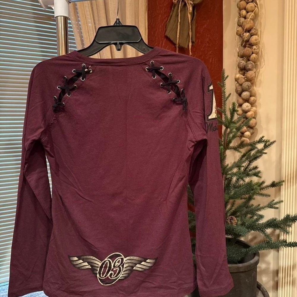 Harley-Davidson Long Sleeve Lace-Up Top.